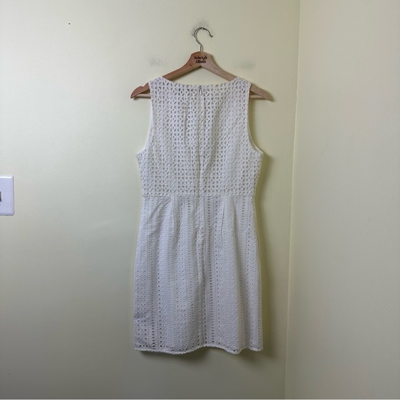 NWT Madewell White Eyelet Sleeveless Dress Size 6 - Picture 5 of 10